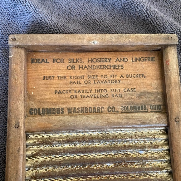 Vintage Wooden washboard by Columbus Wahboard Company - Picture 4 of 6